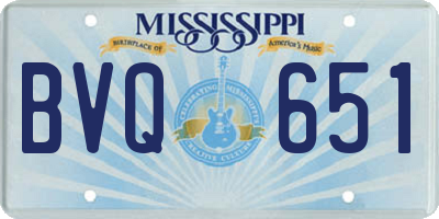 MS license plate BVQ651