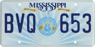 MS license plate BVQ653