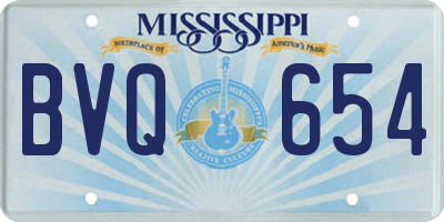 MS license plate BVQ654
