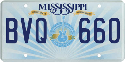 MS license plate BVQ660