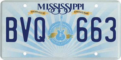 MS license plate BVQ663