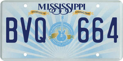 MS license plate BVQ664