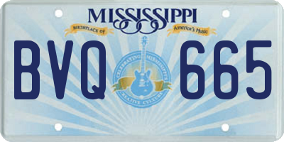 MS license plate BVQ665