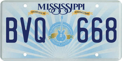 MS license plate BVQ668