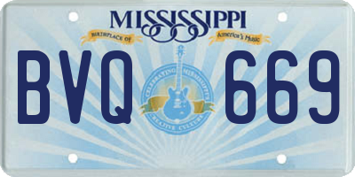 MS license plate BVQ669