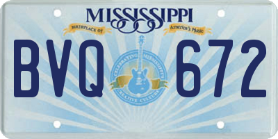 MS license plate BVQ672