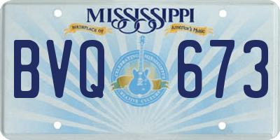 MS license plate BVQ673