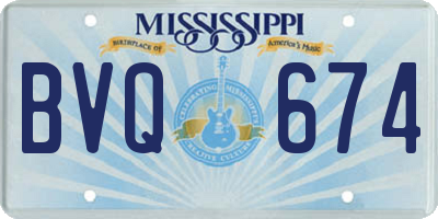 MS license plate BVQ674
