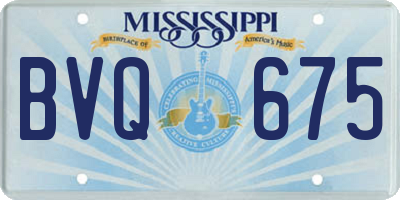 MS license plate BVQ675