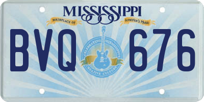 MS license plate BVQ676