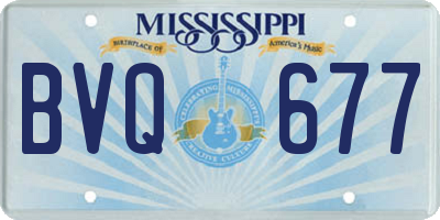 MS license plate BVQ677