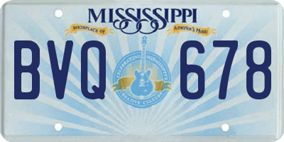 MS license plate BVQ678