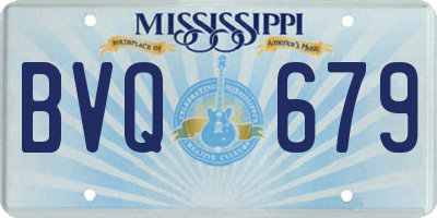 MS license plate BVQ679