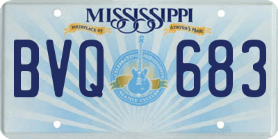 MS license plate BVQ683