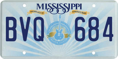 MS license plate BVQ684