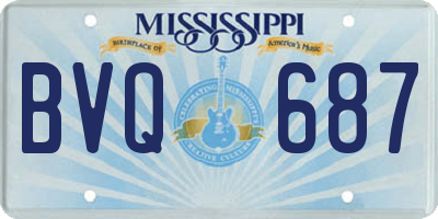 MS license plate BVQ687