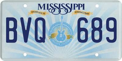 MS license plate BVQ689