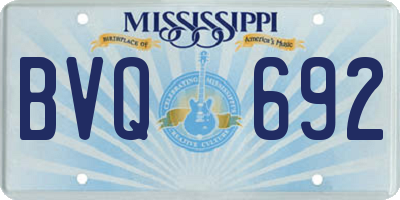 MS license plate BVQ692