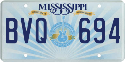 MS license plate BVQ694