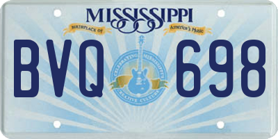 MS license plate BVQ698