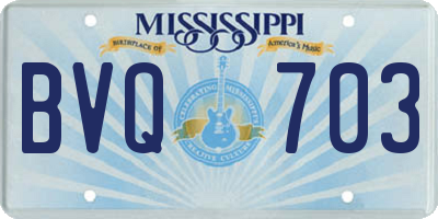 MS license plate BVQ703