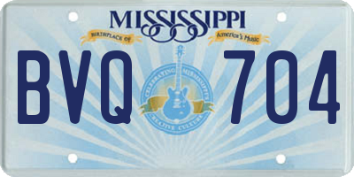 MS license plate BVQ704