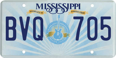 MS license plate BVQ705