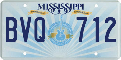 MS license plate BVQ712