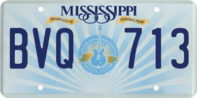 MS license plate BVQ713