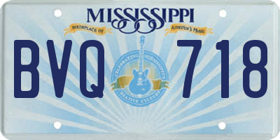 MS license plate BVQ718