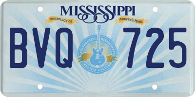 MS license plate BVQ725
