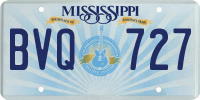 MS license plate BVQ727