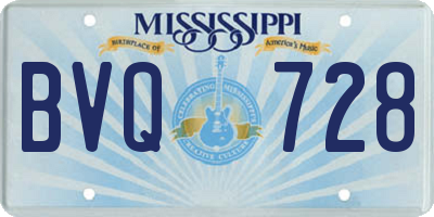MS license plate BVQ728