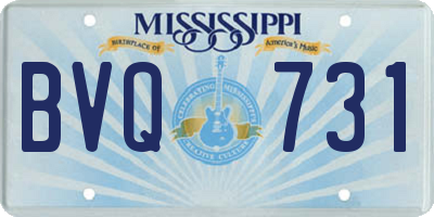 MS license plate BVQ731