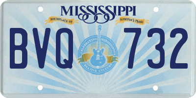 MS license plate BVQ732