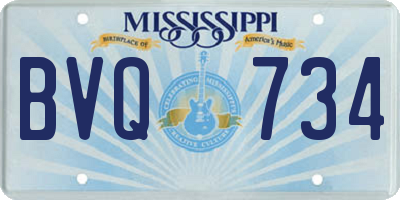 MS license plate BVQ734
