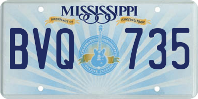 MS license plate BVQ735
