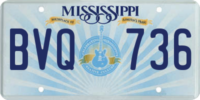 MS license plate BVQ736