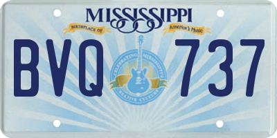 MS license plate BVQ737
