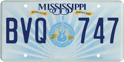 MS license plate BVQ747