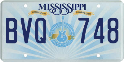 MS license plate BVQ748