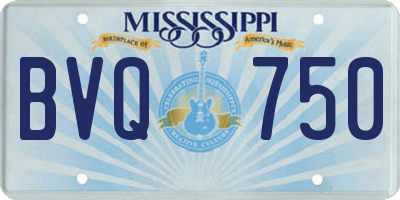 MS license plate BVQ750
