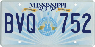 MS license plate BVQ752