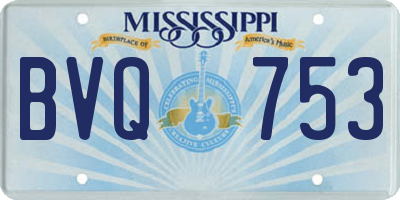 MS license plate BVQ753