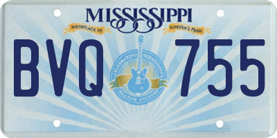 MS license plate BVQ755