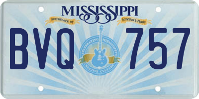 MS license plate BVQ757