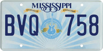 MS license plate BVQ758