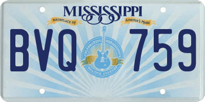 MS license plate BVQ759