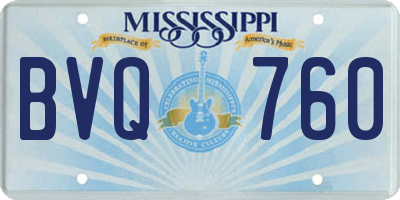 MS license plate BVQ760