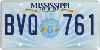 MS license plate BVQ761